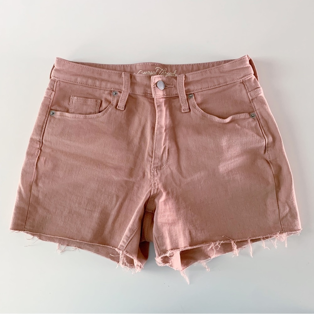 Universal thread pink high rise midi cutoff shorts size 4